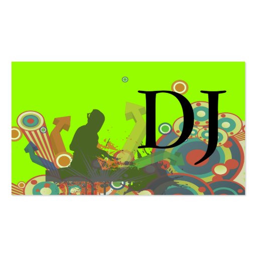 PixDezines Retro DJ Business Cards