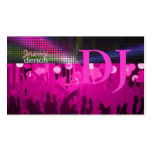 PixDezines Retro DJ+dance hall/hot pink Business Card Templates