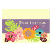 PixDezines retro Flowers Business Card Templates