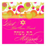 PixDezines retro Mod Bubbles, Bat Mitzvah Custom Invite
