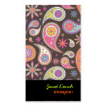 PixDezines Retro Paisley in pastel Business Cards