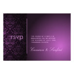 PixDezines RSVP Bijoux Damask/plum Custom Announcements