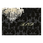 PixDezines rsvp black velvet/Chandelier Invites