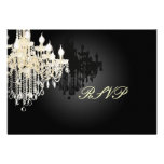 PixDezines RSVP Black + White Chandelier Announcements