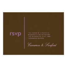 PixDezines RSVP Contemporary + classy/chocolate Personalized Invites