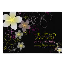 PixDezines rsvp hula dream+swilrs/DIY colour Personalized Invitations