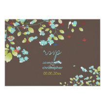 PixDezines rsvp teal cherry blossom/diy background Announcements