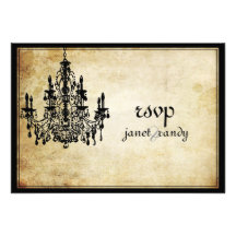 PixDezines rsvp vintage chandelier/DIY event Announcements