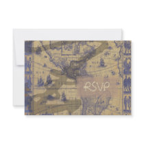 PixDezines rsvp Vintage Nautical world  Map