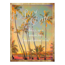 PixDezines/save the date/vintage hawaii Postcards