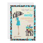 PixDezines Sexy mama jaguar/zebra baby sprinkle Custom Invites
