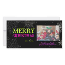 PixDezines Snowflakes, christmas, DIY colours.. Personalized Photo Card