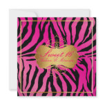 PixDezines Sweet 16/Zebra Stripes Custom Announcements