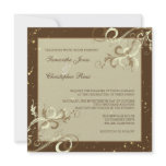 PixDezines Vanilla Swirls / Brown invitations