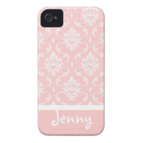 PixDezines Vendom Damask/Pink+Black/DIY colour Case-mate Iphone 4 Cases