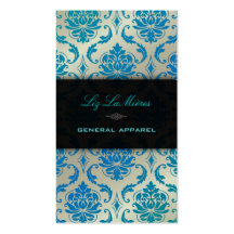 PixDezines vendome damask/peacock colour Business Card