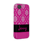 PixDezines Vendome Damask/Pink+Black/DIY colour casemate cases