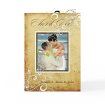 PixDezines Vintage Cream Swirls+Photo (optional) Cards