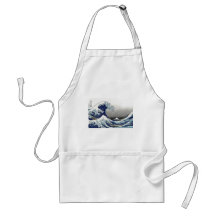PixDezines Vintage, Great Wave, Hokusai 葛飾北斎の神奈川沖浪 Apron