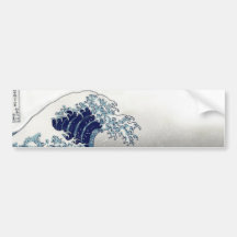 PixDezines Vintage, Great Wave, Hokusai 葛飾北斎の神奈川沖浪 Bumper Stickers