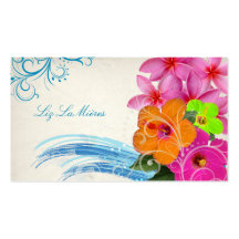 PixDezines vintage hula waves Business Card