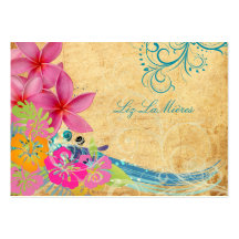 PixDezines vintage hula waves Business Cards