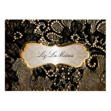 PixDezines Vintage Lace-Up/black Business Card