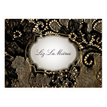 PixDezines Vintage Lace-Up/black Business Card Template