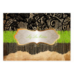PixDezines Vintage Lace-Up/black+green Business Card Template