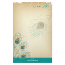 PixDezines vintage peacock, SEO/DIY colour Stationery Paper