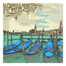 PixDezines Vintage Venezia+Rialto Bridge Personalized Invites