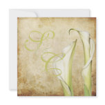 PixDezines Vintage White Calla lilies Personalized Invites
