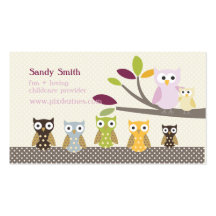 PixDezines Whoot's Daycare Business Cards