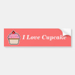 Pixel Art Cupcake Bumper Sticker
