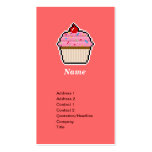 Pixel Art Cupcake Business Card