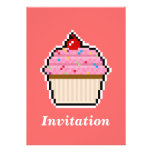 Pixel Art Cupcake Invitation