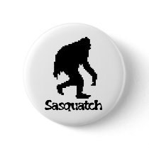 Pixel Art Sasquatch Pinback Button