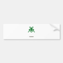 Pixel_Invader Bumper Sticker
