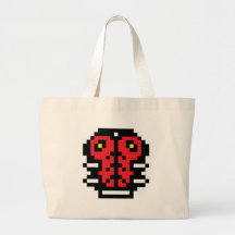 Pixel Ladybug Tote Bags