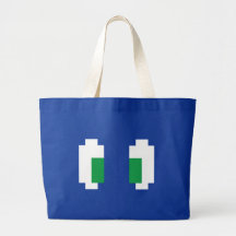 Pixel Manga Green Eyes Canvas Bags