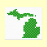 Pixel Michigan canvas prints