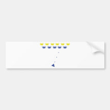 pixel monster computer game icon bumper sticker