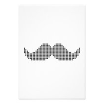 Pixel Mustache invitations