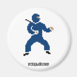 Pixel Ninja Blue Magnets