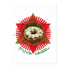 Pizza Bagel : Jewish Italian Post Card