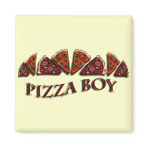 Pizza Boy Refrigerator Magnet