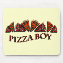 Pizza Boy Mouse Pads