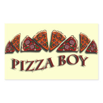 Pizza Boy Rectangle Sticker