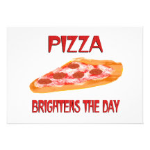 Pizza Brightens the Day Personalized Invitation