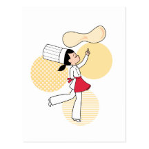 Pizza Chef Art Post Cards